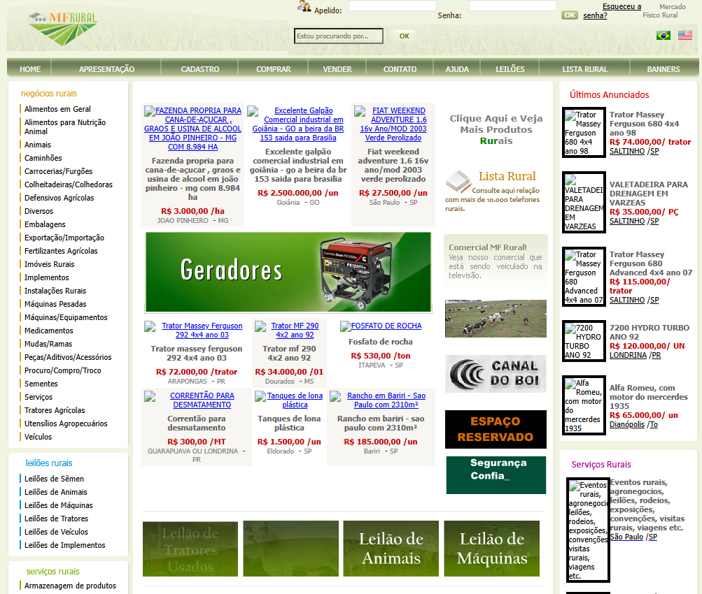 MF Rural homepage